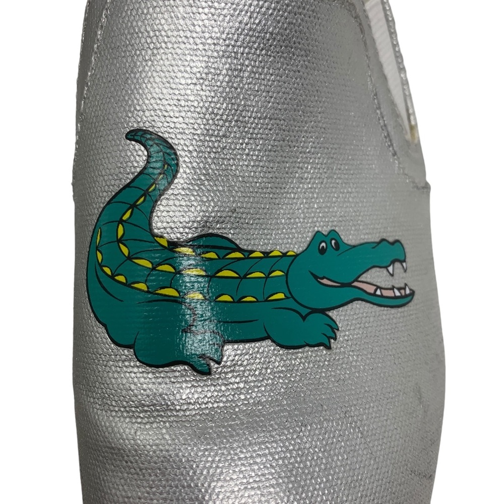 Circus by Sam Edelman Silver Slip-On Sneaker Later Alligator Statement Kidcore - Picture 4 of 16